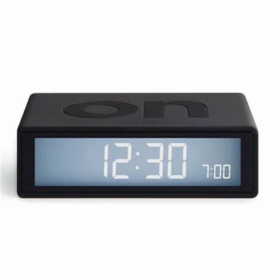 * | Lexon Flip Travel Reversible Lcd Alarm Clock Dark Grey