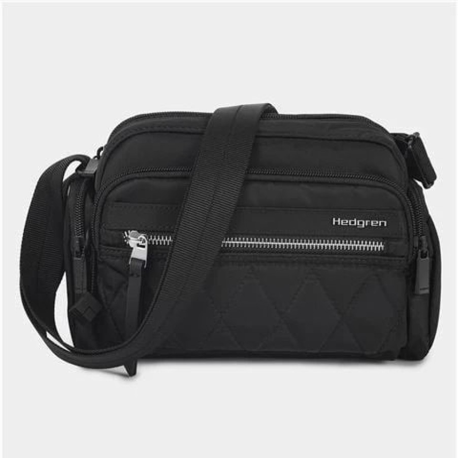 * | Hedgren Emily Multipocket Crossbody Bag Rfid Quilted Black