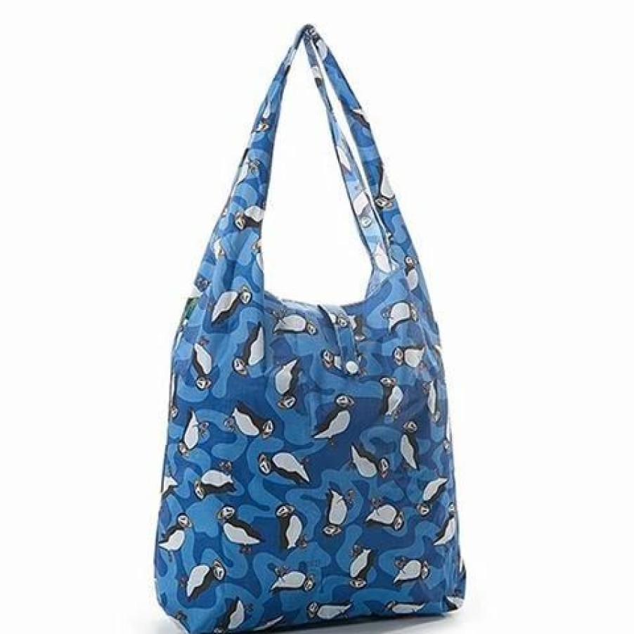 * | Eco-Chic Foldaway Shopper Puffins Blue