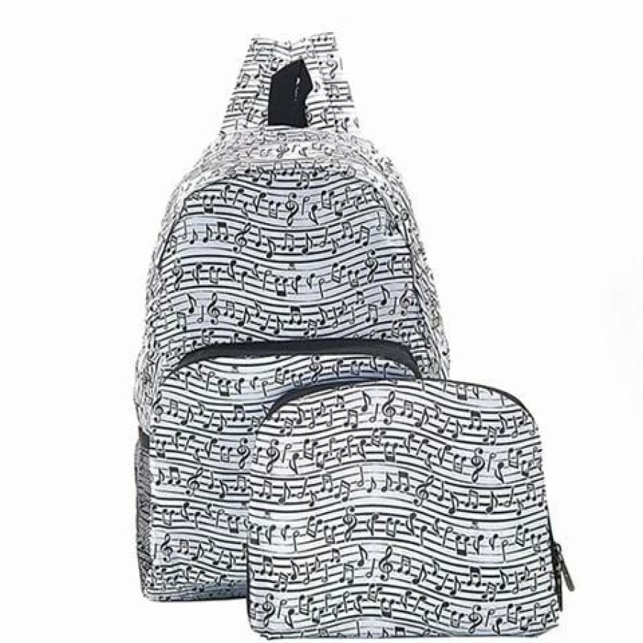 * | Eco-Chic Foldable Backpack Music White