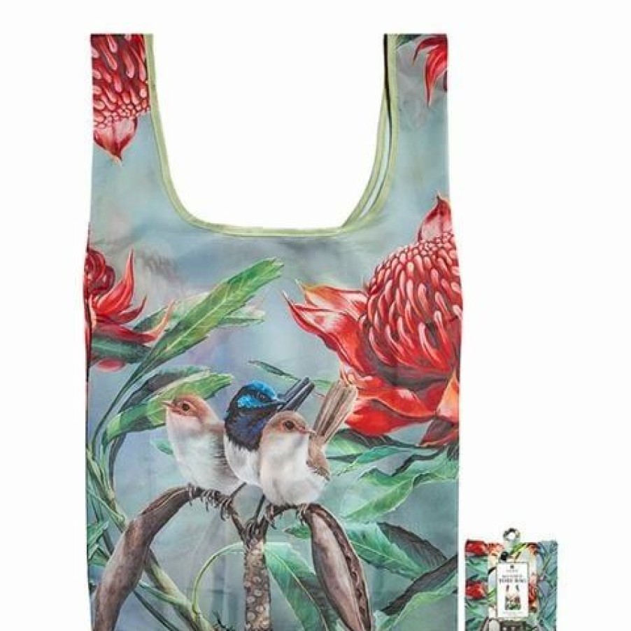 * | Ashdene Tote Bag Reusable Aust. Bird & Flora Blue Wren