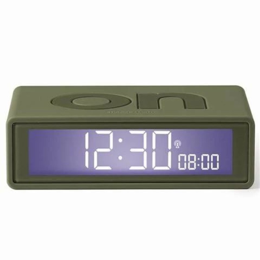 * | Lexon Flip+ Reversible Alarm Clock Khaki