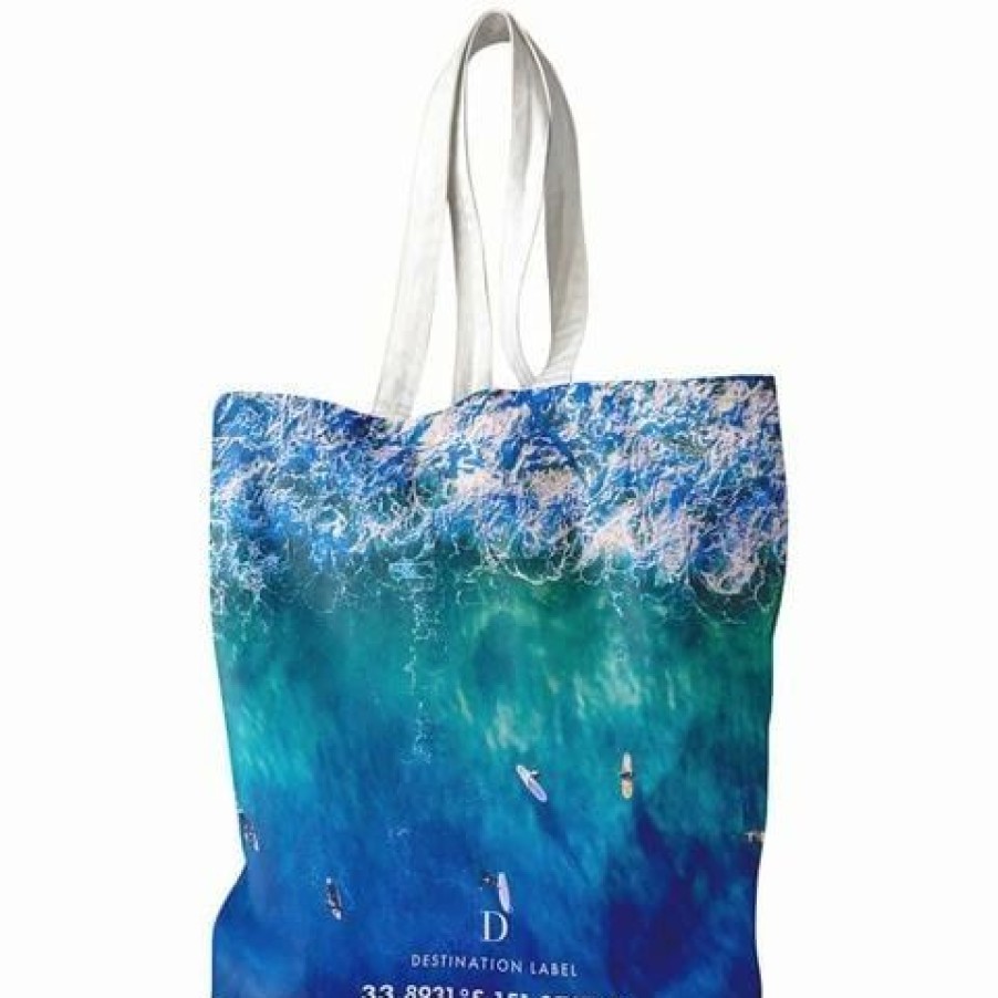 * | Destination Label Blue Boards Tote Bag