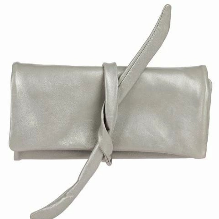 * | Redd Leather Nappa Jewellery Roll Silver