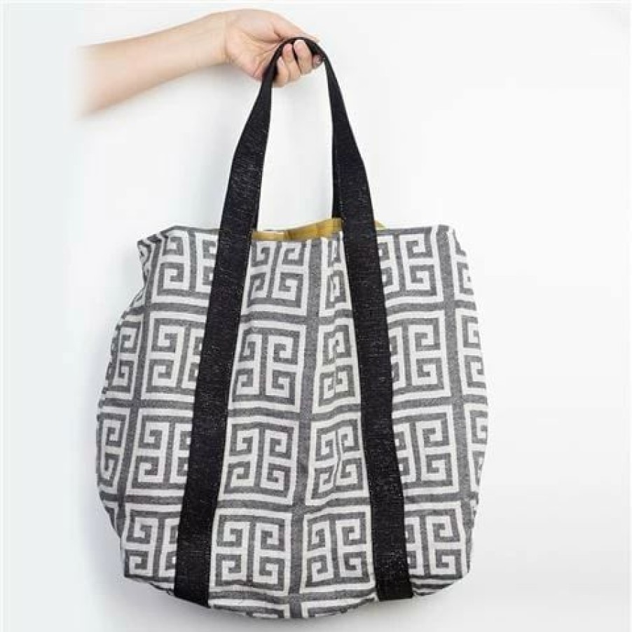 * | Aelia Anna Shopping Bag Meandros Black