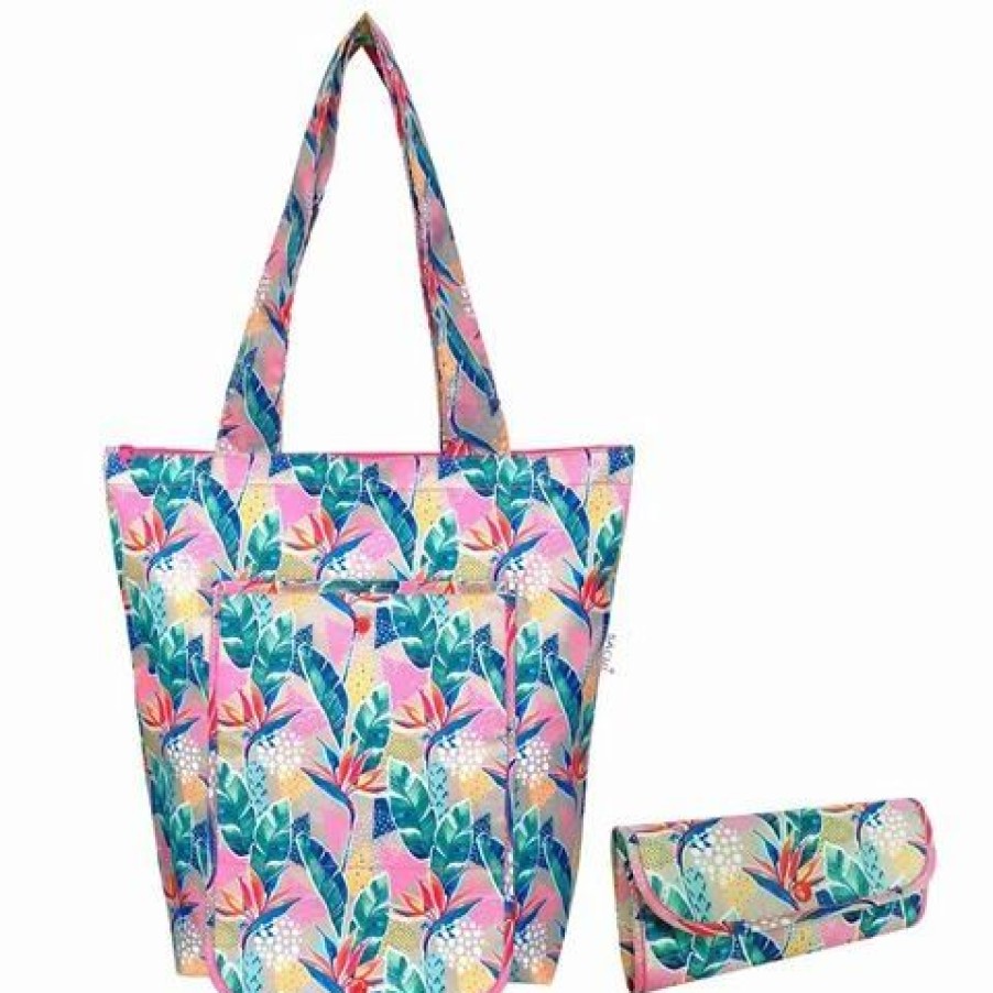 * | Sachi Insulated Folding Market Tote Botanical