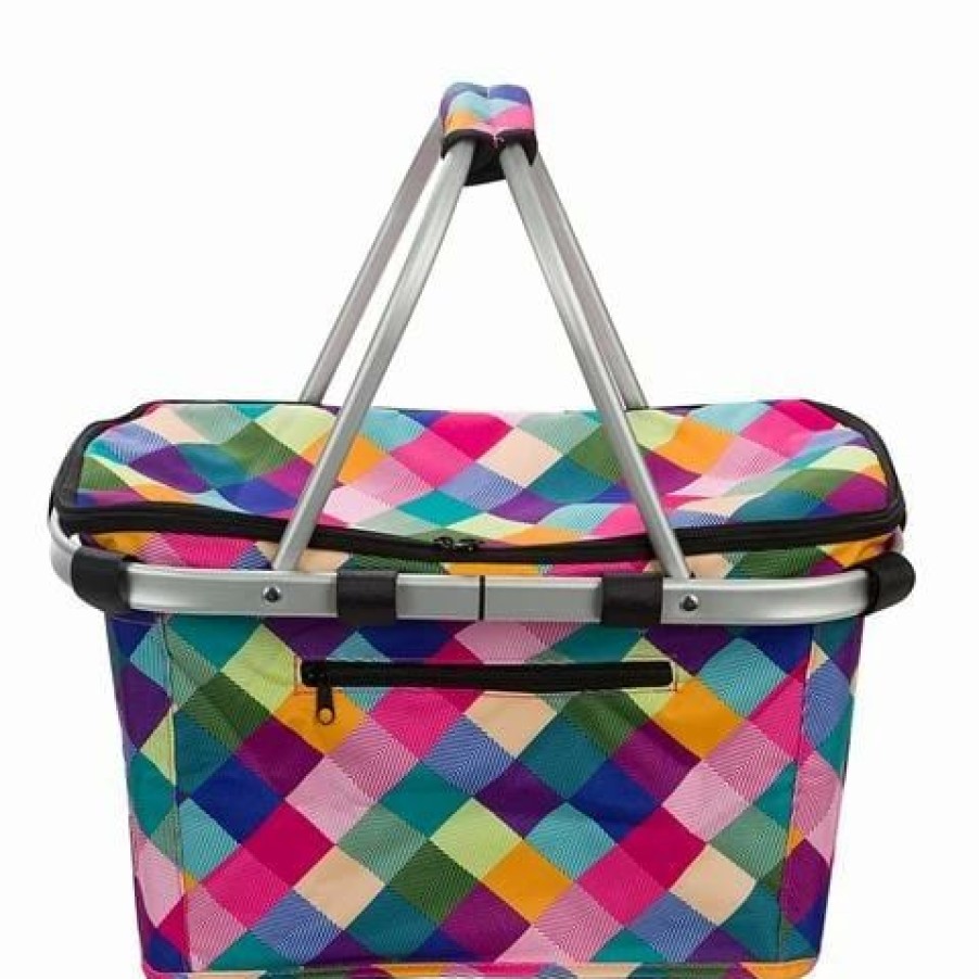 * | Sachi Insulated Carry Basket Harlequin