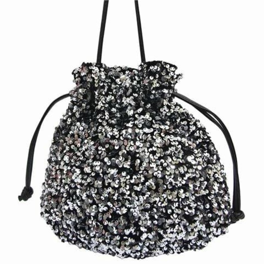 * | Sassy Duck Twinkle Sequin Pouch Bag Silver