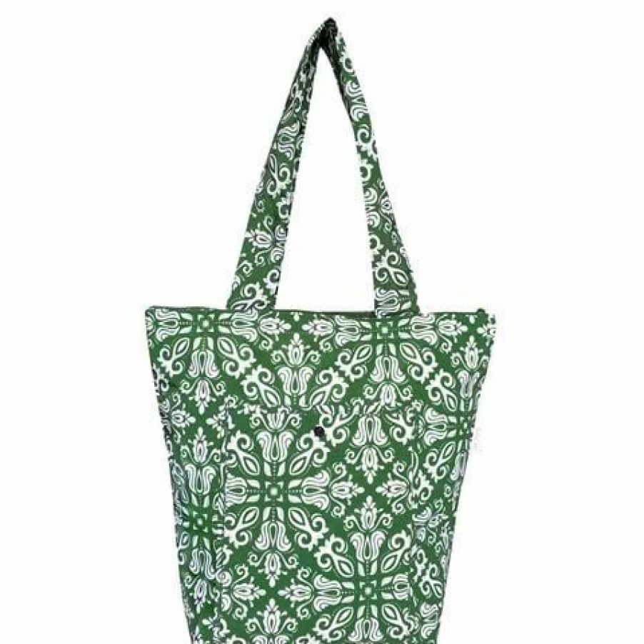 * | Sachi Insulated Folding Market Tote Bag Bohemian Green