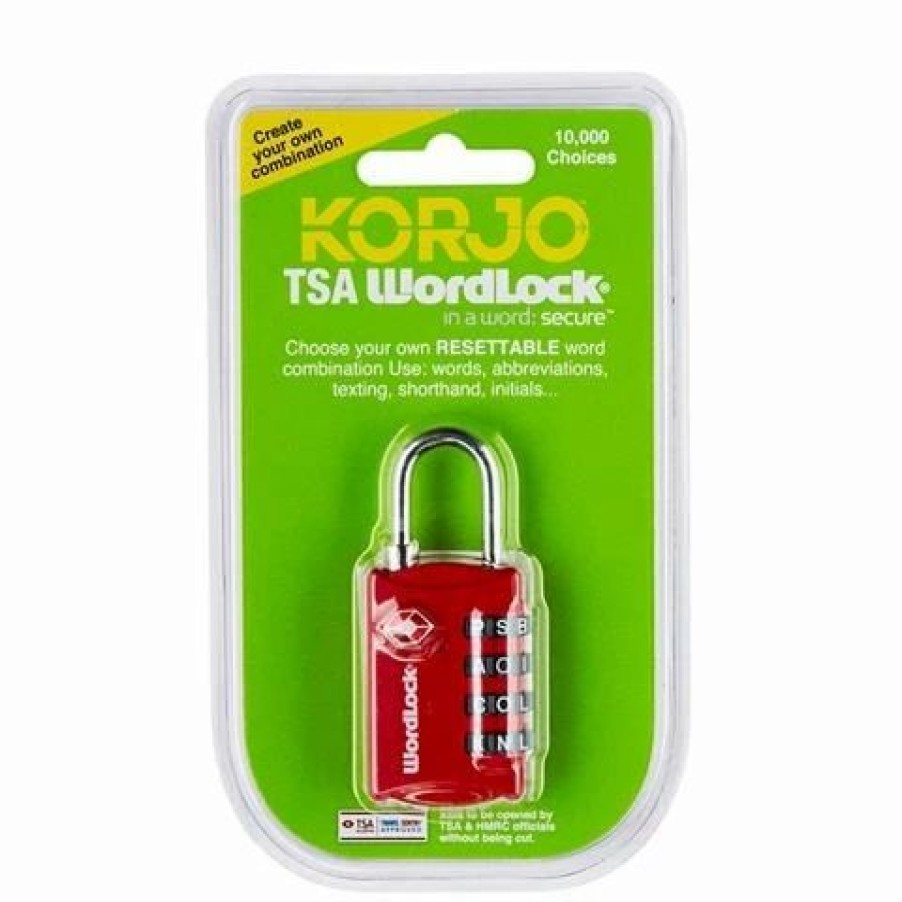 * | Korjo Wordlock Tsa Combination Lock Red