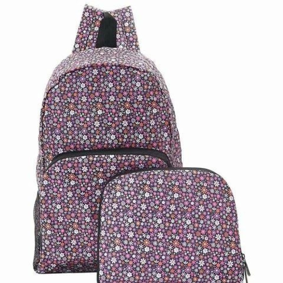 * | Eco-Chic Foldable Backpack Ditsy Doodle Purple