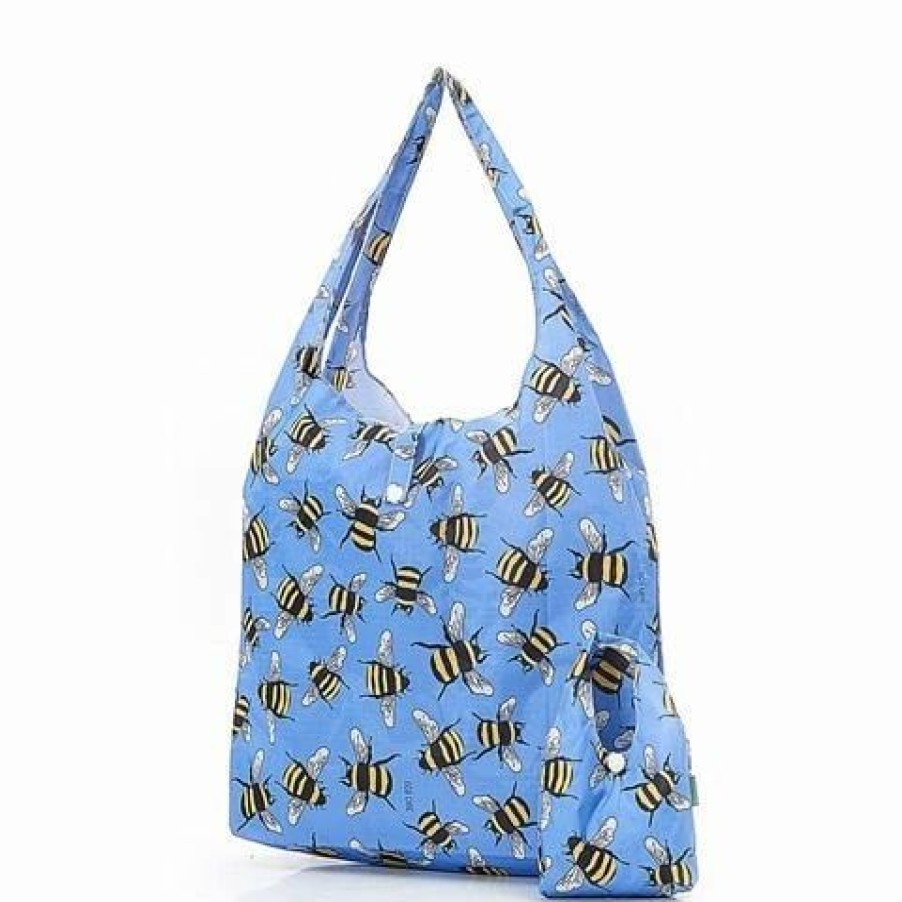 * | Eco-Chic Foldaway Shopper Bees Blue