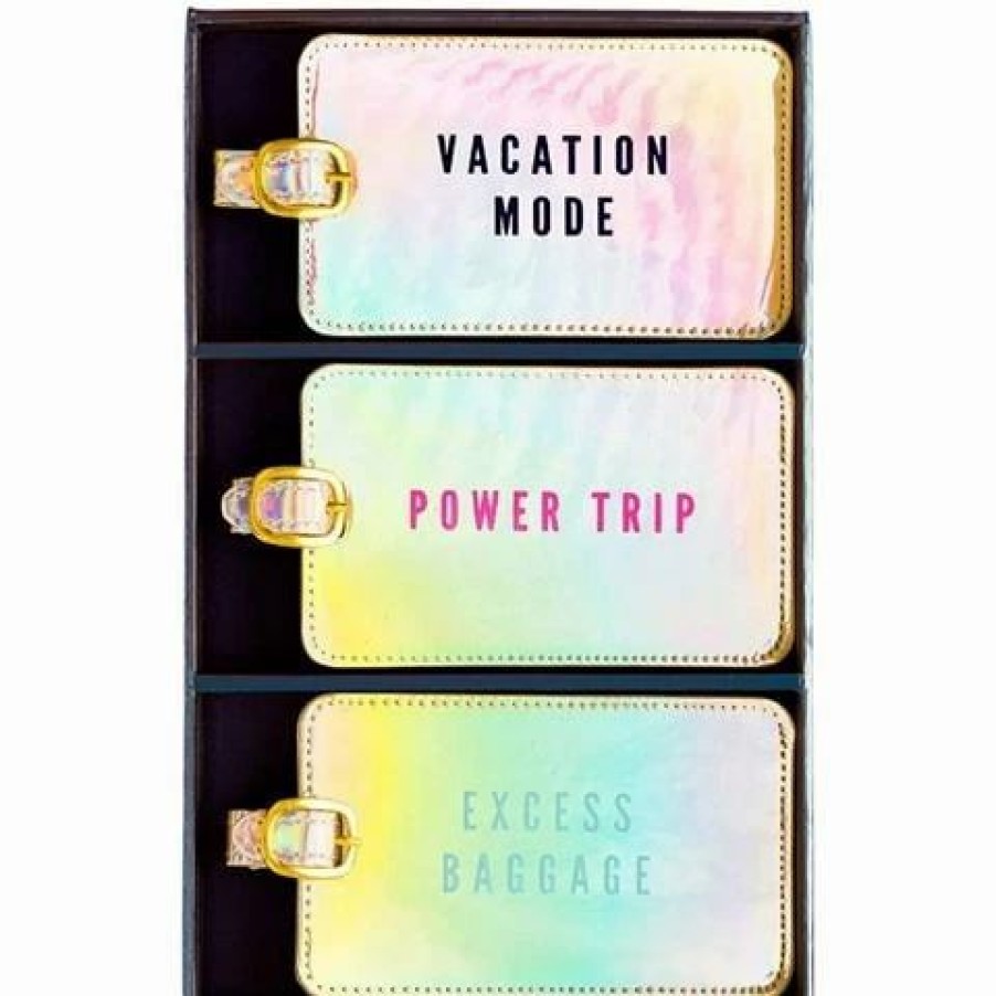 * | Book Luggage Tag Iridescent Power Trip Set Of 3Pce