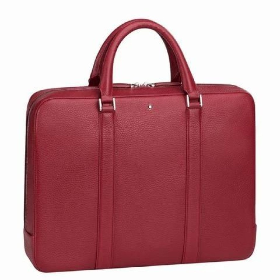 * | Montblanc Meisterstuck Soft Grain Document Case Slim Red