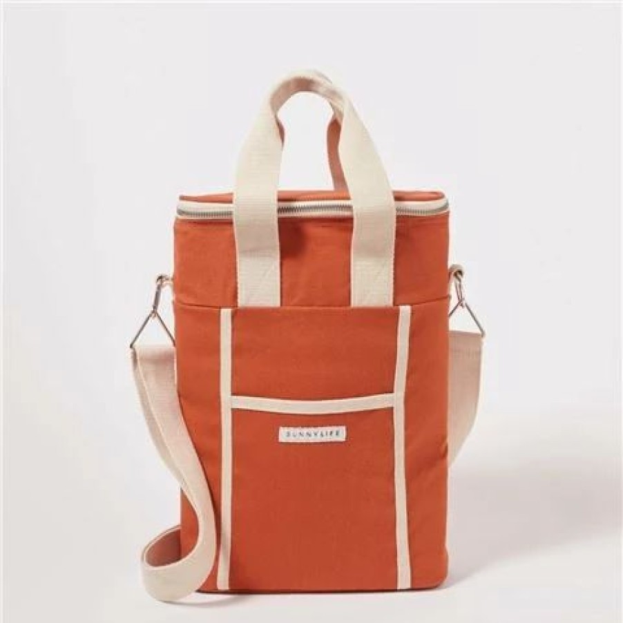 * | Sunnylife Canvas Drinks Bag Terracotta