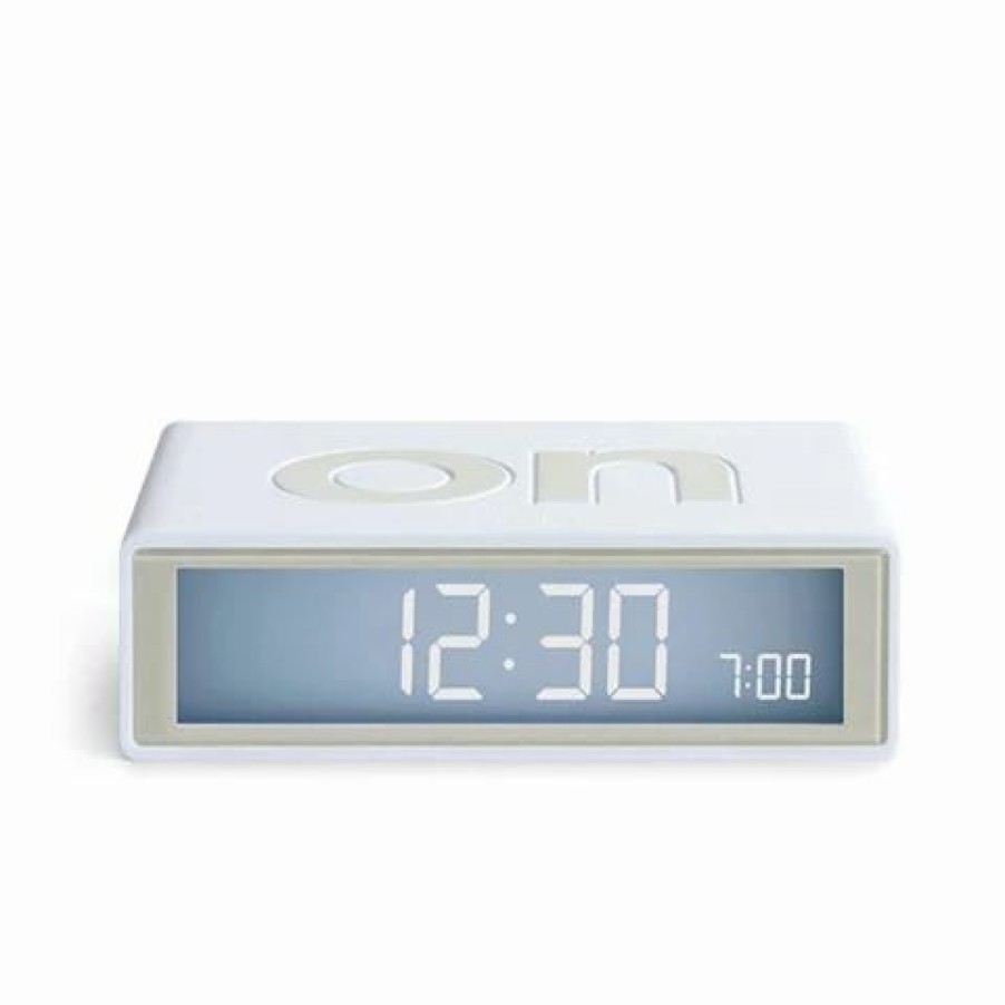 * | Lexon Flip+ Travel Lcd Alarm Clock White