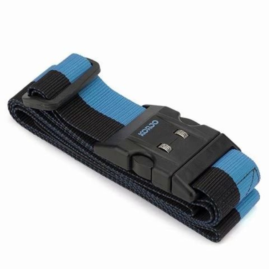 * | Korjo Deluxe Luggage Strap With Combination Lock Blue