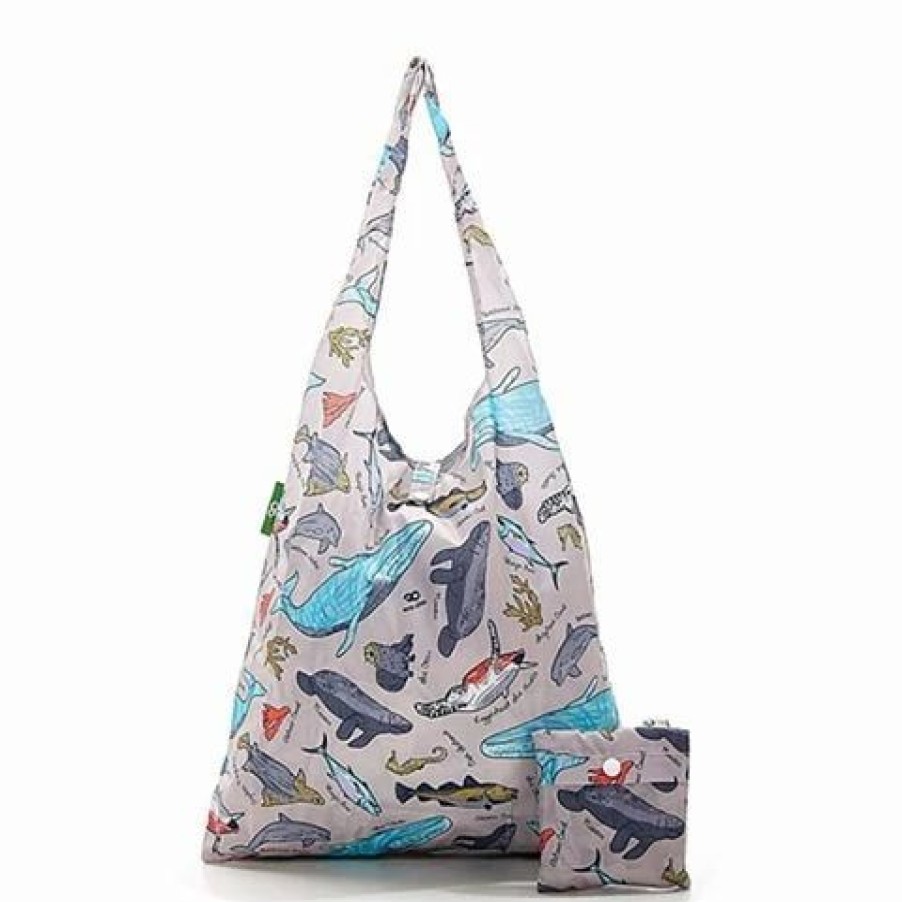 * | Eco-Chic Shopper Bag Sea Creatures Grey