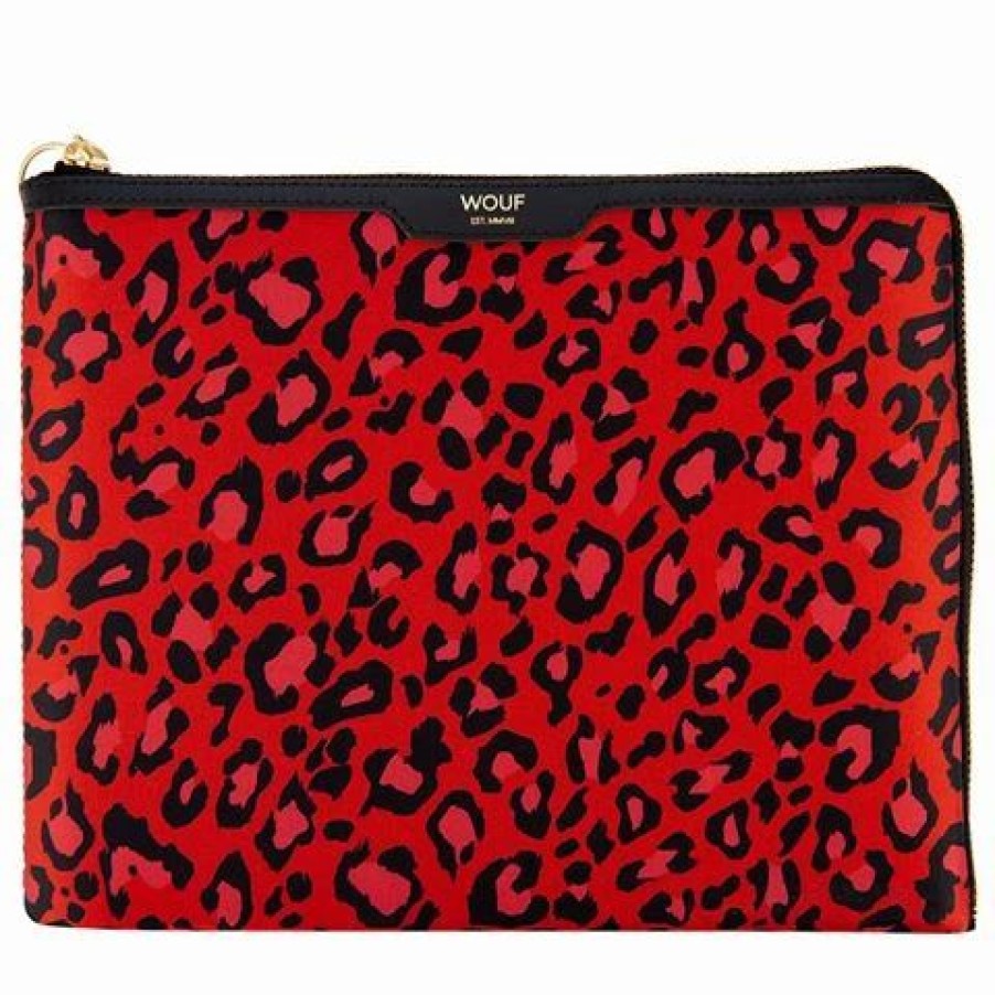 * | Wouf Ipad Sleeve Red Leopard