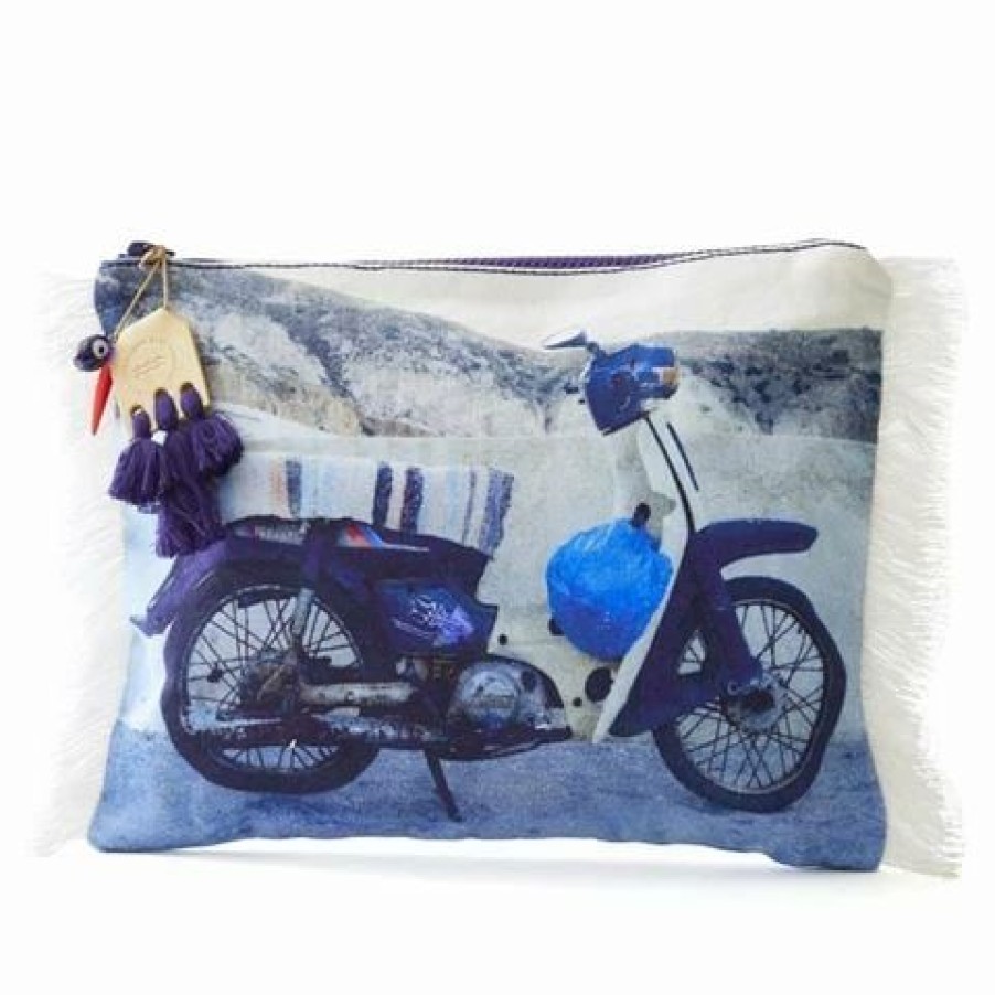 * | Med Blue Firopotamos Moto Canvas Pouch