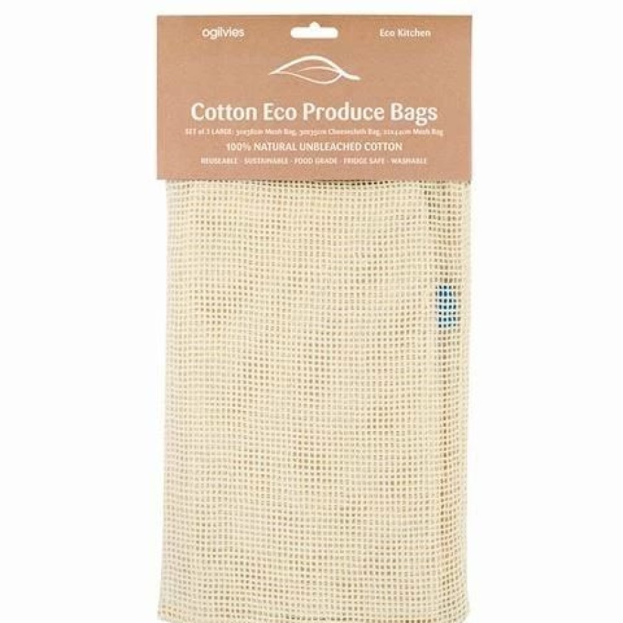 * | Ogilvies Designs Cotton Eco Produce Bags Set Large