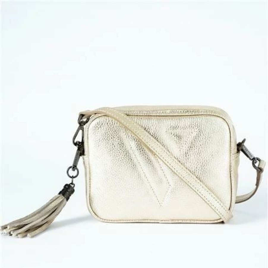 * | Vestirsi Vanessa Italian Leather Bag Gold