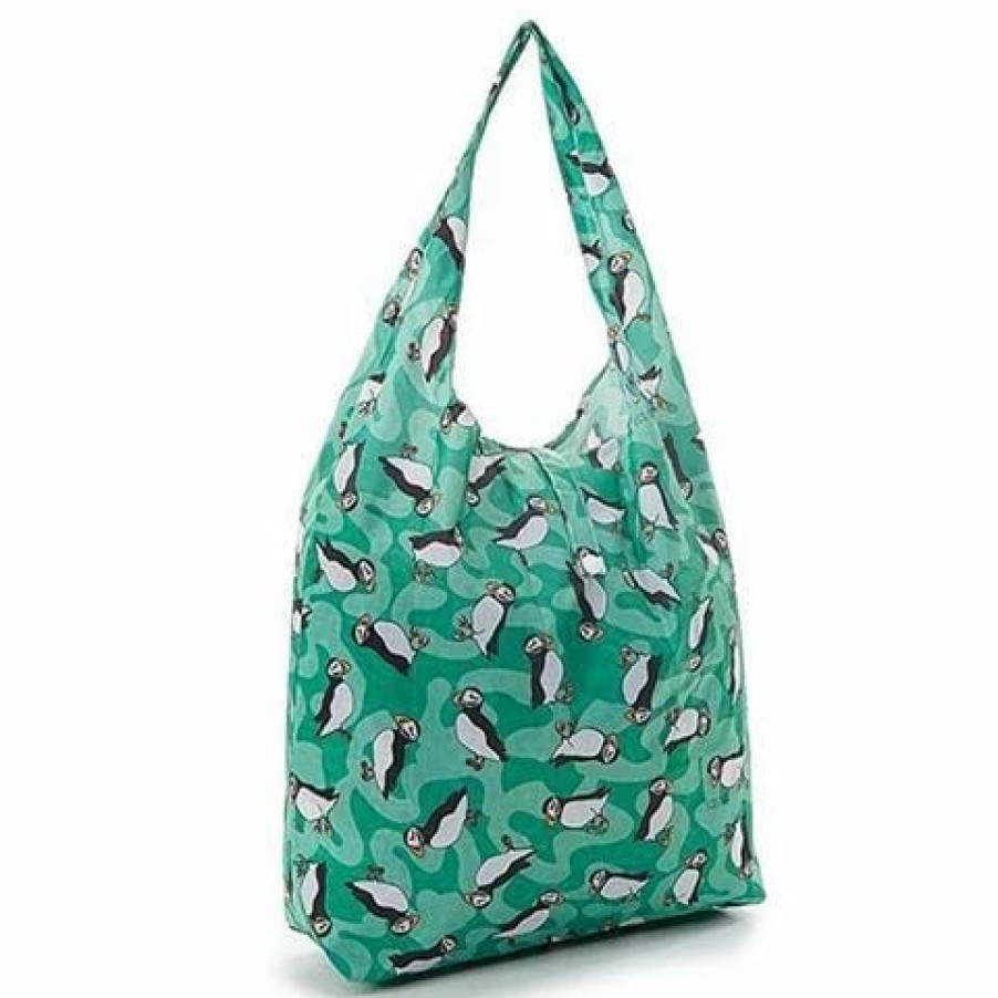 * | Eco-Chic Foldaway Shopper Puffins Teal