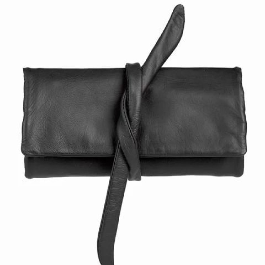 * | Redd Leather Nappa Jewellery Roll Black