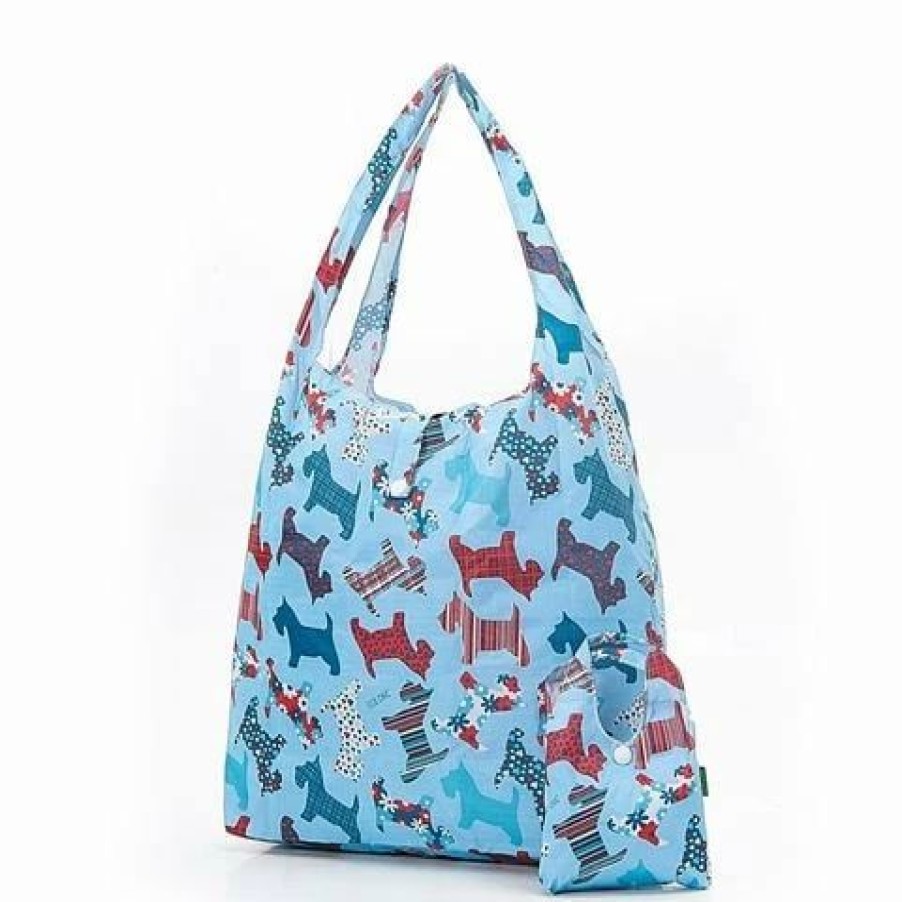 * | Eco-Chic Foldaway Shopper Scotty Dog Blue