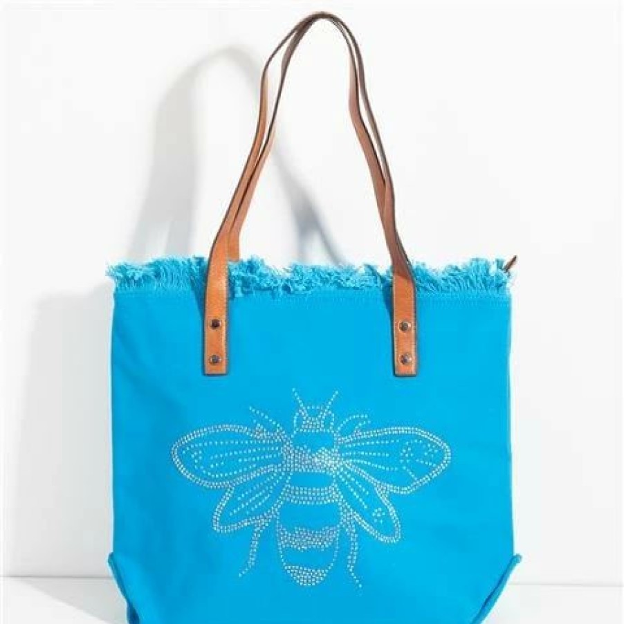 * | Sassy Duck Bee-Cause Washed Canvas Tote Sapphire