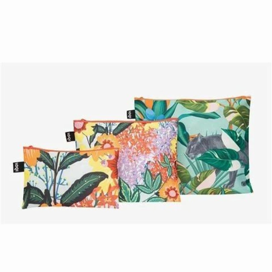 * | Loqi Thai Floral & Wild Forest Zip Pocket Set 3Pce