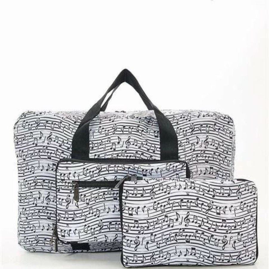 * | Eco-Chic Lightweight Foldable Bag Music Holdall White