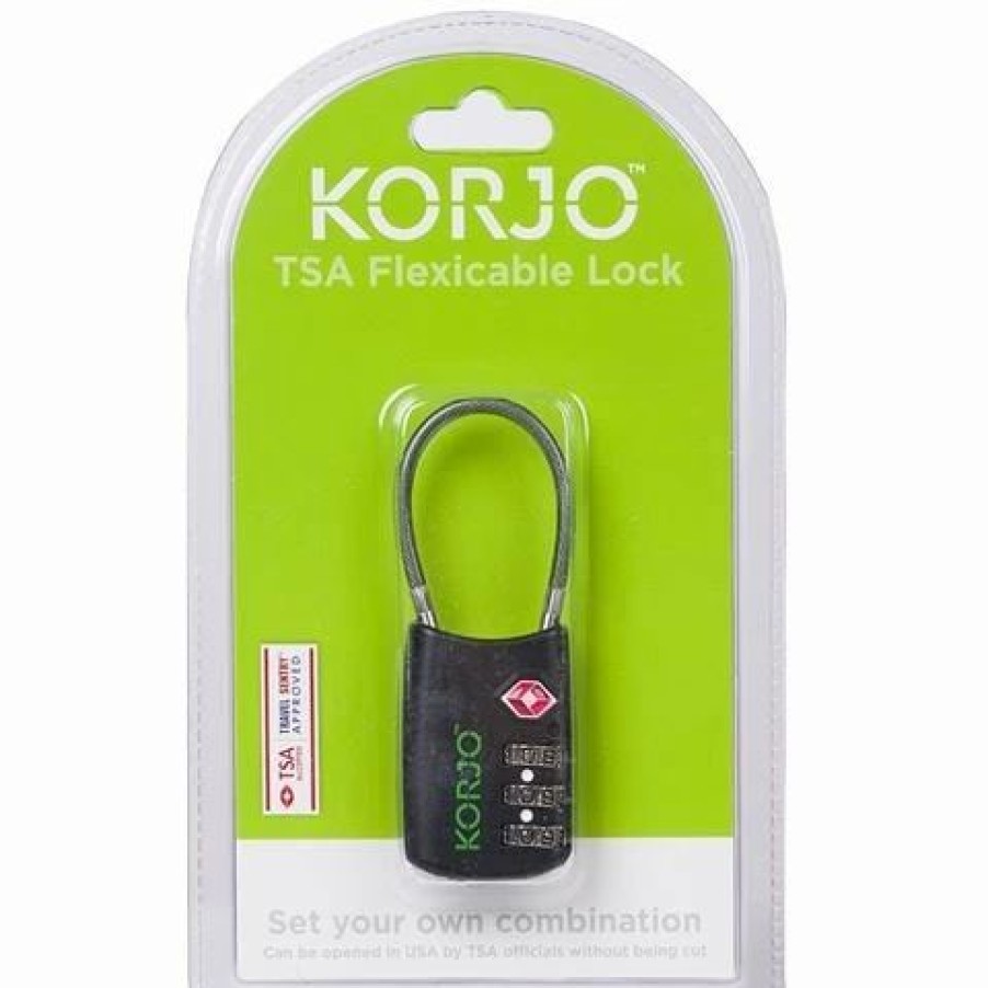 * | Korjo Tsa Flexicable Combination Lock Black