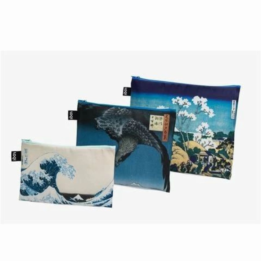 * | Loqi Katsushika Hokusai Collection Zip Pocket Set 3Pce