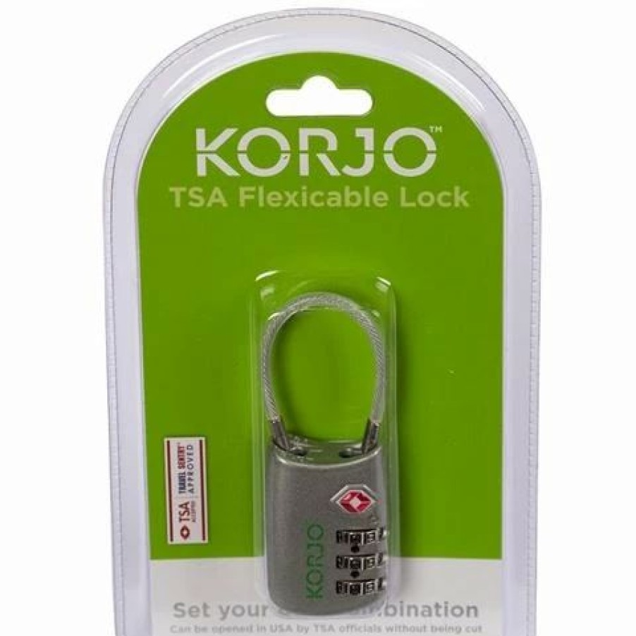 * | Korjo Tsa Flexicable Combination Lock Silver