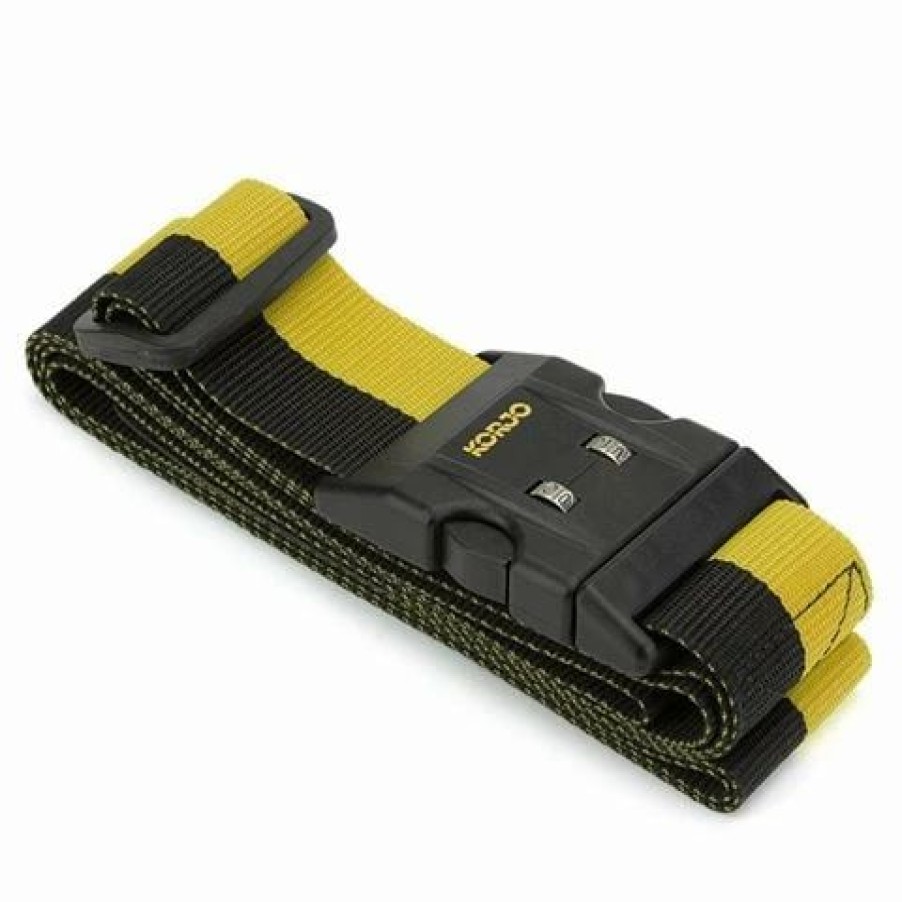 * | Korjo Deluxe Luggage Strap With Combination Lock Yellow