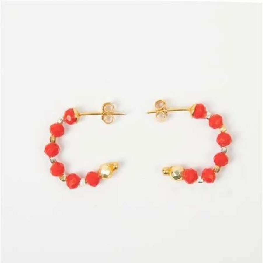 * | Iosifina Faux Bijoux Earrings Red