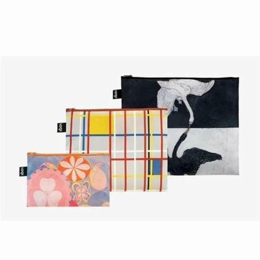 * | Loqi Hilma Af Klint Mondrian Collection Zip Pocket Set 3Pce