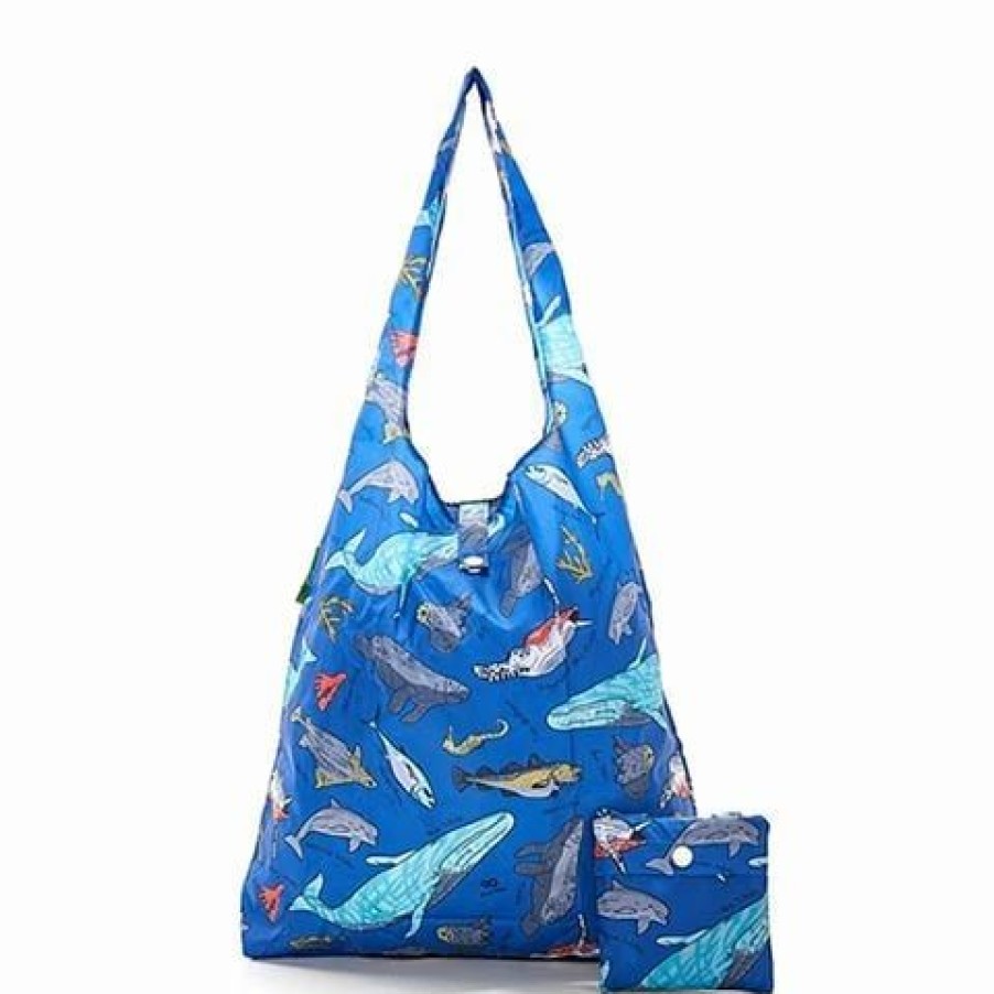 * | Eco-Chic Shopper Bag Sea Creatures Blue