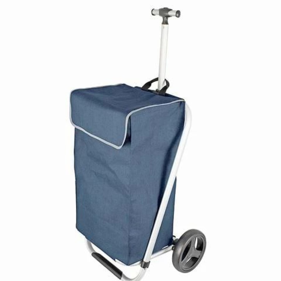 * | Karlstert Alum. Telescopic Handle Shopping Trolley Navy