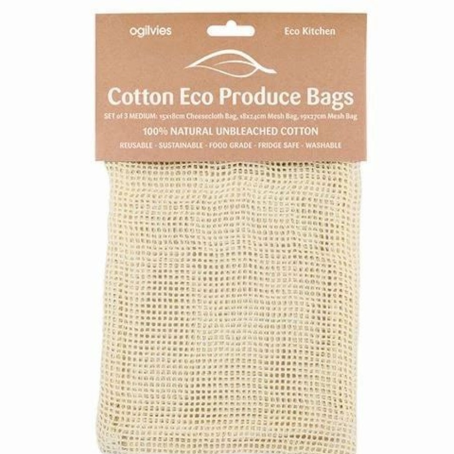 * | Ogilvies Designs Cotton Eco Produce Bags Set Medium