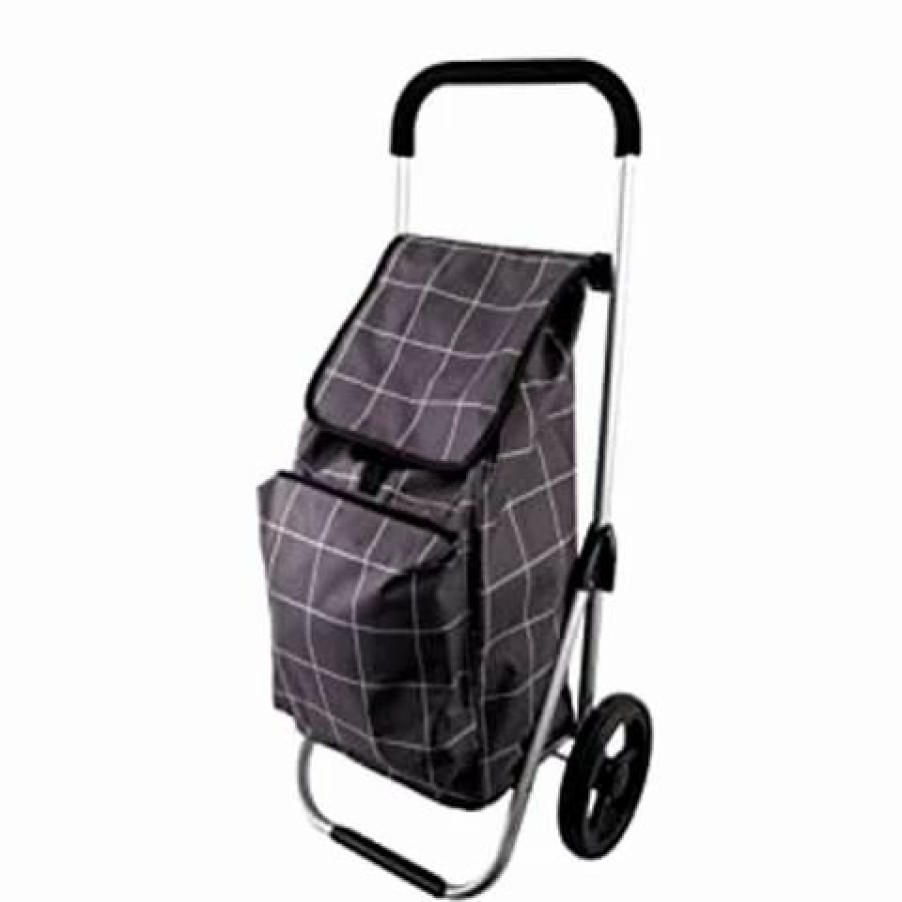 * | Karlstert Deluxe Shopping Trolley Grey Grid