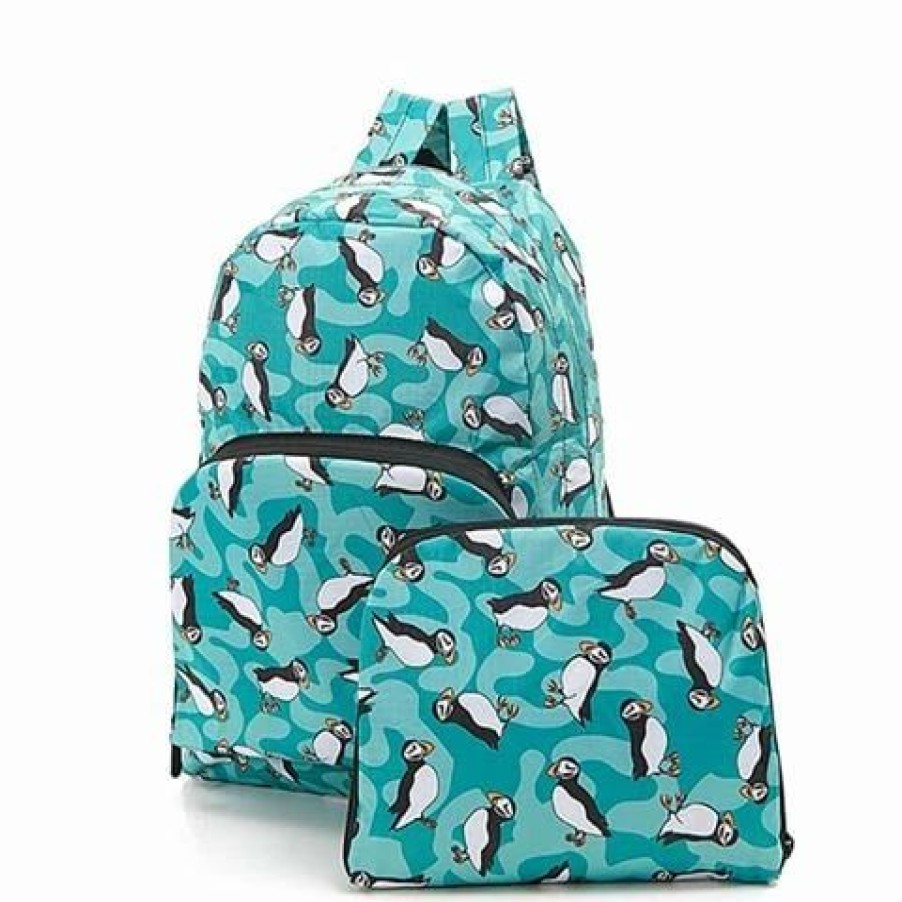 * | Eco-Chic Foldable Backpack Puffin Teal