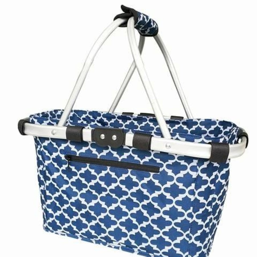 * | Sachi Two Handle Carry Basket Moroccan Navy